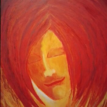 Картина под названием "Sun. Sunset" - Natasha Orlova, Подлинное произведение искусства, Масло Установлен на Деревянная рама…