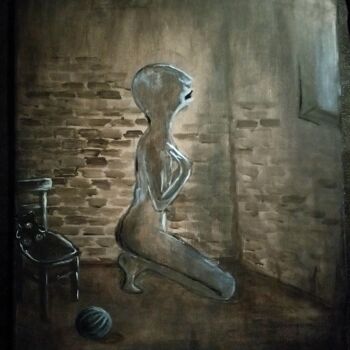 Картина под названием "Agoraphobia" - Natasha Orlova, Подлинное произведение искусства, Акрил Установлен на Деревянная рама…