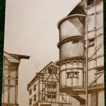Drawing titled "Rue de Troyes" by Natasha Pelley-Smith, Original Artwork, Other