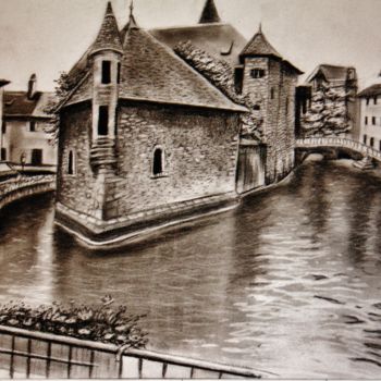 Drawing titled "Annecy" by Natasha Pelley-Smith, Original Artwork, Other