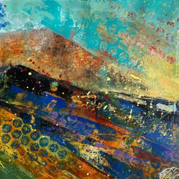 Картина под названием "Sunset" - Natasha Zhukova, Подлинное произведение искусства, Акрил Установлен на картон