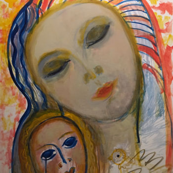 Malarstwo zatytułowany „Богородица” autorstwa Natalia Rosenbaum, Oryginalna praca, Akryl