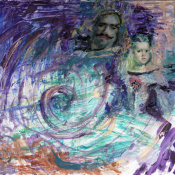 Pintura intitulada "подношение Веласкесу" por Natalia Rosenbaum, Obras de arte originais