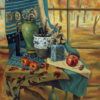 绘画 标题为“Still life autumn” 由Shtainfeld-Borovkov Nataly, 原创艺术品, 油