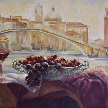 Malarstwo zatytułowany „Still life Venice” autorstwa Shtainfeld-Borovkov Nataly, Oryginalna praca, Olej