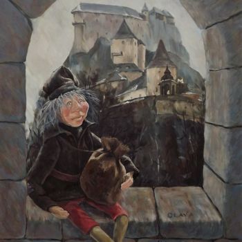 Painting titled "Doll in Slovakia Or…" by Shtainfeld-Borovkov Nataly, Original Artwork, Oil