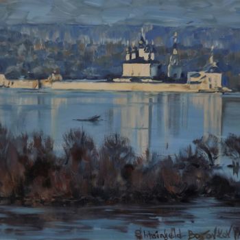 Painting titled "Monastery in Russia" by Shtainfeld-Borovkov Nataly, Original Artwork, Oil