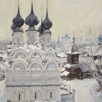 Painting titled "Monastery Murom" by Shtainfeld-Borovkov Nataly, Original Artwork, Oil