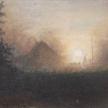 Peinture intitulée "Fog" par Shtainfeld-Borovkov Nataly, Œuvre d'art originale, Huile