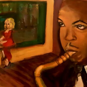 Painting titled "Jazz" by Cajani, Original Artwork, Acrylic Mounted on Cardboard