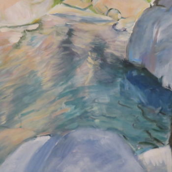 Peinture intitulée "Jeux d’eau" par Nathalie De Courrèges, Œuvre d'art originale, Acrylique