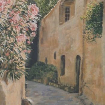 Painting titled "un air provençal.." by Nathalie De Courrèges, Original Artwork, Acrylic