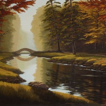 Painting titled "Peaceful Serenity" by Nathan Gagner, Original Artwork