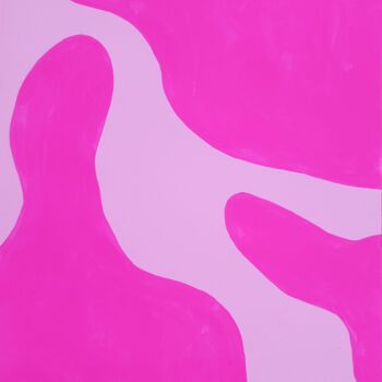 Картина под названием "Abstract Pink Flexi…" - Natelly Gree, Подлинное произведение искусства, Акрил