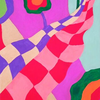 Peinture intitulée "Abstract Colorful P…" par Natelly Gree, Œuvre d'art originale, Huile