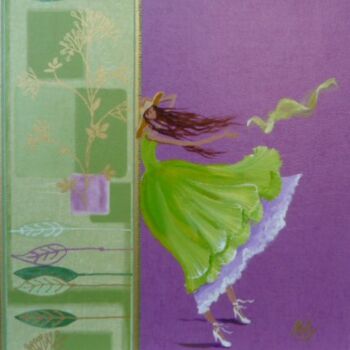Pintura titulada "Dans le vent" por Nathalie Armand, Obra de arte original, Oleo