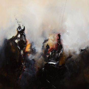 Pintura intitulada "vulcania" por Nathalie Bardyn, Obras de arte originais