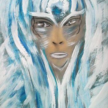 Painting titled "ELLE L'ETERNELLE." by Nathalie Bellanger, Original Artwork, Acrylic