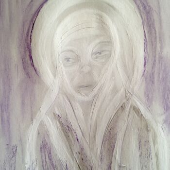 Painting titled "Zohra  O." by Nathalie Bellanger, Original Artwork, Acrylic