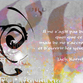 Цифровое искусство под названием "Calligraphie et Cit…" - Nathalie Bourré (TinaRebou), Подлинное произведение искусства, 2D…
