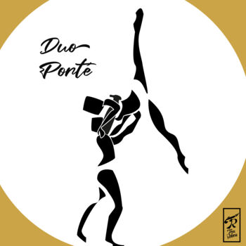 Digital Arts titled "Danse | Duo Porté" by Nathalie Bourré (TinaRebou), Original Artwork, 2D Digital Work Mounted on Wood St…