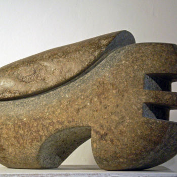 Скульптура под названием "Nomade I" - Nathalie Cirino, Подлинное произведение искусства, Камень
