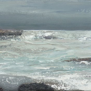 Painting titled "marine bretonne" by Nathalie Coquel Duvillier, Original Artwork, Oil