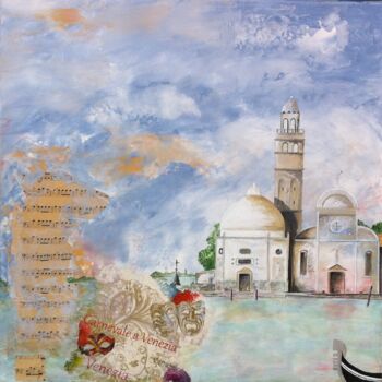 Peinture intitulée "Escapade à Venise" par Nathalie Cornet (Les ateliers du 35), Œuvre d'art originale, Acrylique