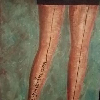 Painting titled "Live your dream" by Nathalie Crouillebois, Original Artwork, Acrylic