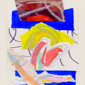 Colagens intitulada "M6 - Collage flotta…" por Nathalie Cuvelier Abstraction(S), Obras de arte originais, Colagens