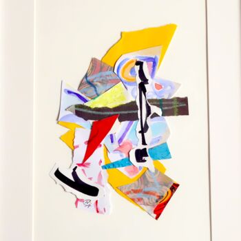 Κολάζ με τίτλο "Free Jazz 1" από Nathalie Cuvelier Abstraction(S), Αυθεντικά έργα τέχνης, Κολάζ