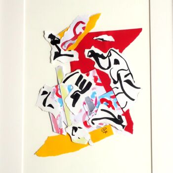 Collages intitolato "Free Jazz 6" da Nathalie Cuvelier Abstraction(S), Opera d'arte originale, Collages