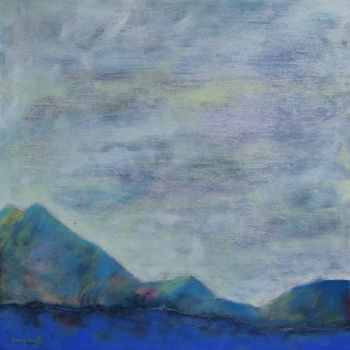 Peinture intitulée "Le Lac Bleu" par Desrondaux, Œuvre d'art originale
