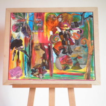 Painting titled "Vivre plus qu'exist…" by Nathalie Dieu, Original Artwork, Acrylic