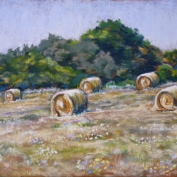 Painting titled ""Les meules"" by Nathalie Durand (Ndpastelart), Original Artwork, Pastel
