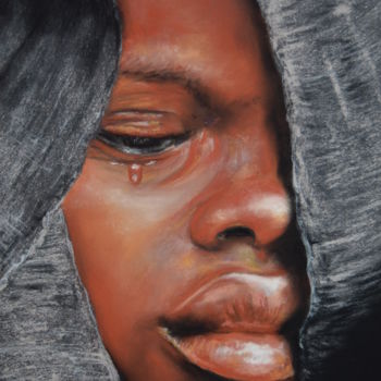 Pintura titulada "La tristesse" por Nathalie Durand (Ndpastelart), Obra de arte original, Pastel