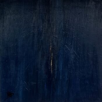 Pittura intitolato "Le Cuir Bleu, or 24…" da Nathalie Fernandes (Natys), Opera d'arte originale, Acrilico Montato su Telaio…