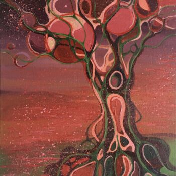 Schilderij getiteld ""The Tree"" door Natalia Rigatto, Origineel Kunstwerk, Acryl