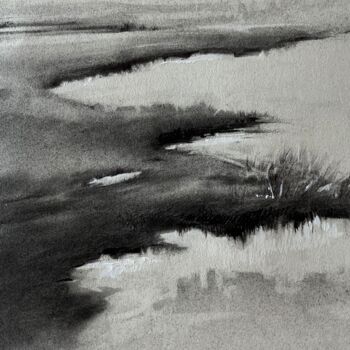 Drawing titled "Série terre d'accue…" by Nathalie Fouladoux, Original Artwork, Charcoal