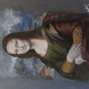 Peinture intitulée "La Joconde" par Nathalie Gilbert, Œuvre d'art originale, Pastel