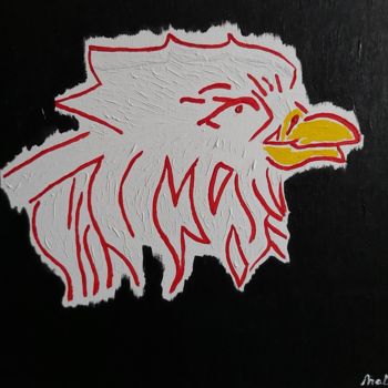 Peinture intitulée "L aigle royal blanc" par Nathy ... (Nathy), Œuvre d'art originale, Acrylique