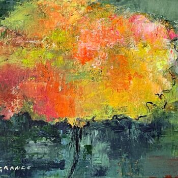 제목이 "mon abricotier 1"인 미술작품 Nathalie Grange로, 원작, 아크릴 나무 들것 프레임에 장착됨