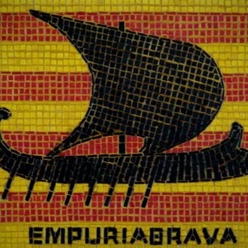 Scultura intitolato "Empuria" da Nathalie Jarrige, Opera d'arte originale, Mosaico