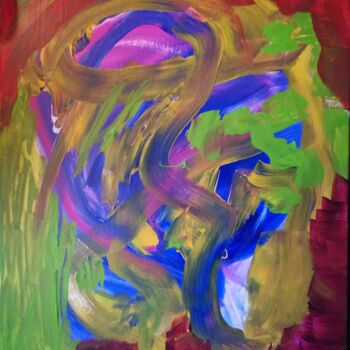 Peinture intitulée "Abstrait 5" par Nathalie Jasseny, Œuvre d'art originale, Acrylique