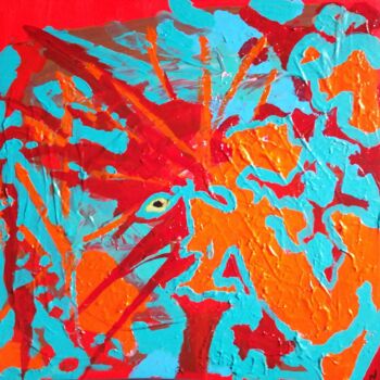 Pittura intitolato "Série 2 orange" da Nathalie Jasseny, Opera d'arte originale, Acrilico