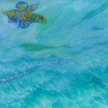 Pittura intitolato "Ere du corail vue s…" da Nathalie Laumond-Clémenceau, Opera d'arte originale, Altro