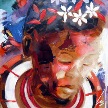 Peinture intitulée "La révélation (Séri…" par Nathalie Lemaitre, Œuvre d'art originale, Huile Monté sur Châssis en bois