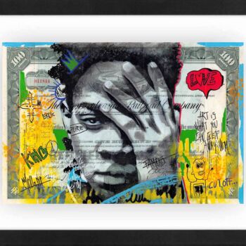 Painting titled "Basquiat" by Nathalie Molla, Original Artwork, Acrylic