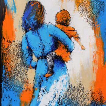 Картина под названием "Vers la lumière.Nat…" - Nathalie Montel, Подлинное произведение искусства, Акрил Установлен на Деревя…