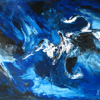 Ζωγραφική με τίτλο "SEA BIRD" από Nathalie Morin, Αυθεντικά έργα τέχνης, Ακρυλικό